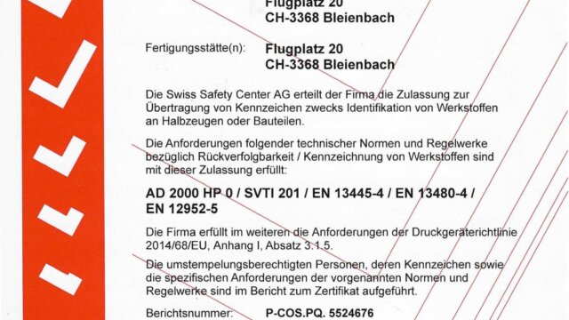 Zertifikat Umstempelung